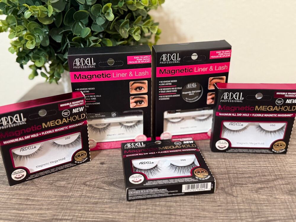 (5 Packs) Ardell Magnetic Lash Bundle – Liner & Lash Wispies & MegaHold 050